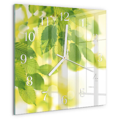 Orologio quadrato Foglie