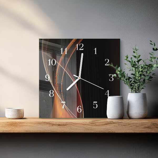 Orologio quadrato Linee astratte