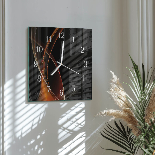 Orologio quadrato Linee astratte