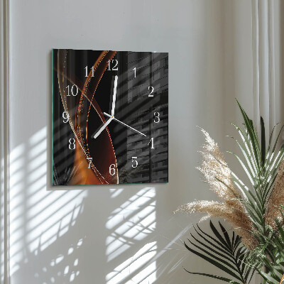 Orologio quadrato Linee astratte
