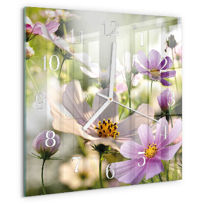 Orologio quadrato Fiori di cosmo