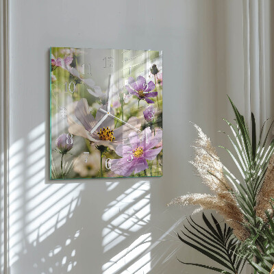 Orologio quadrato Fiori di cosmo