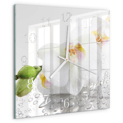 Orologio quadrato Orchidea
