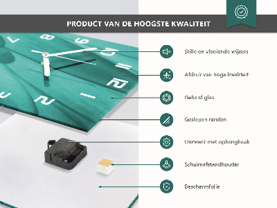 Orologio quadrato Tulipani