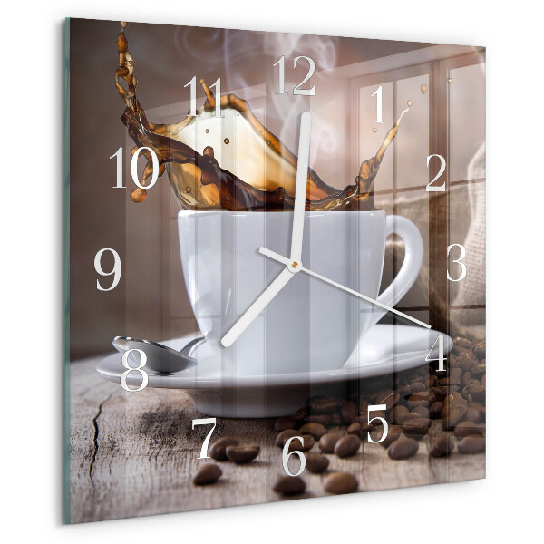 Orologio quadrato Caffè