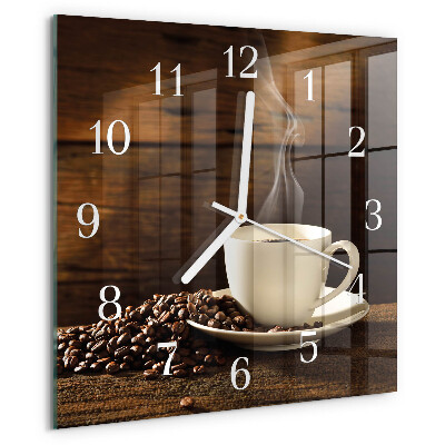Orologio quadrato Caffè