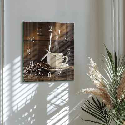 Orologio quadrato Caffè