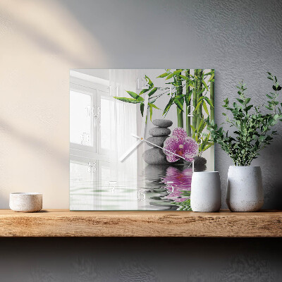 Orologio quadrato Pietre per orchidee