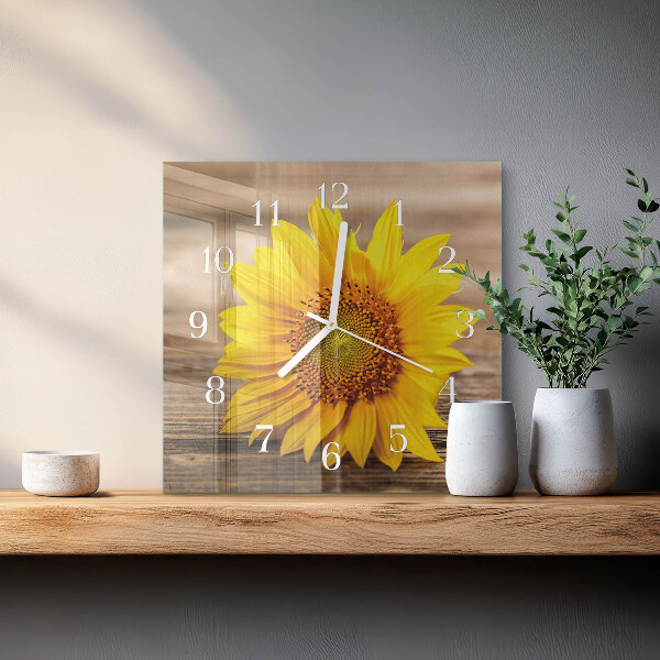 Orologio quadrato Girasole