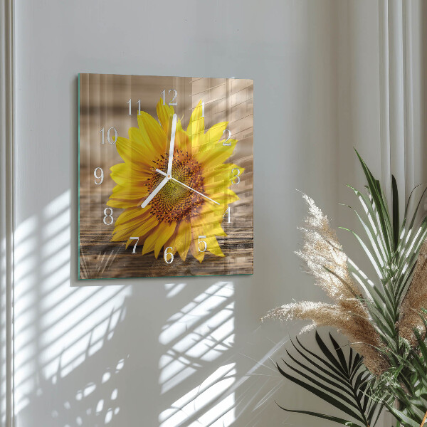 Orologio quadrato Girasole