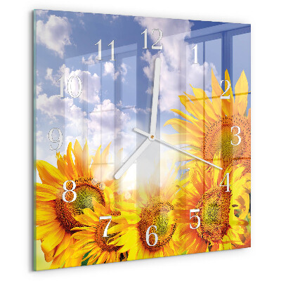 Orologio quadrato Girasoli