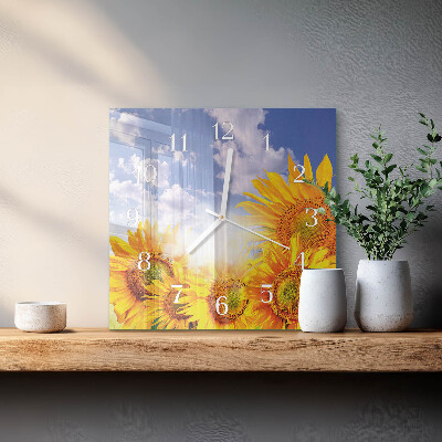 Orologio quadrato Girasoli
