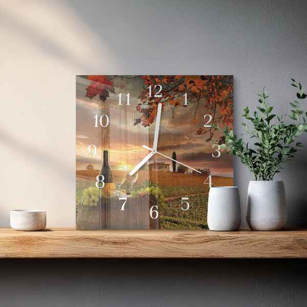 Orologio quadrato Natura del vino