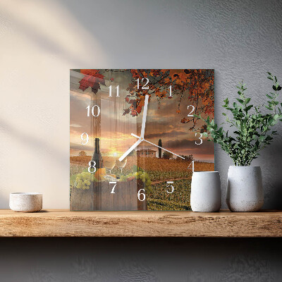 Orologio quadrato Natura del vino