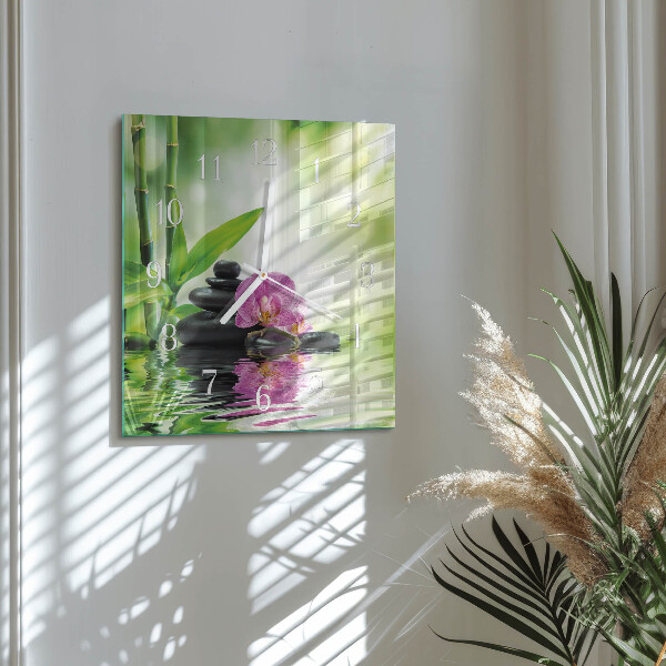 Orologio quadrato Orchidea Spa
