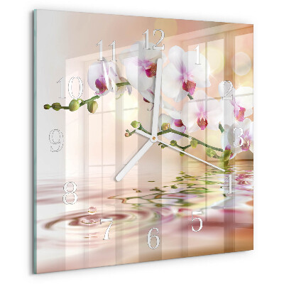 Orologio quadrato Orchidea