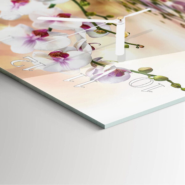 Orologio quadrato Orchidea