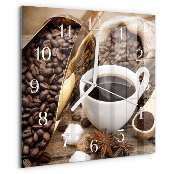 Orologio quadrato Caffè