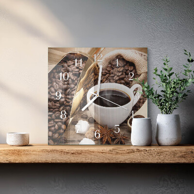 Orologio quadrato Caffè