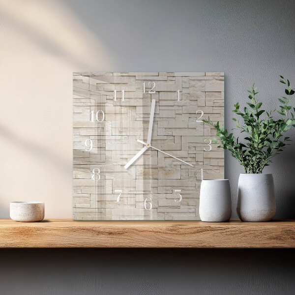 Orologio quadrato Muro di pietra