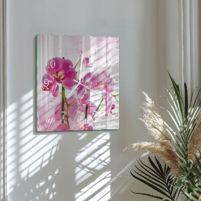 Orologio quadrato Orchidea