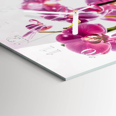 Orologio quadrato Orchidea