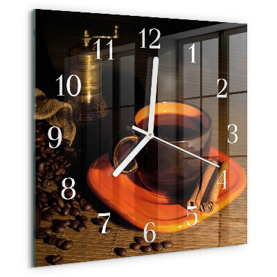 Orologio quadrato Caffè