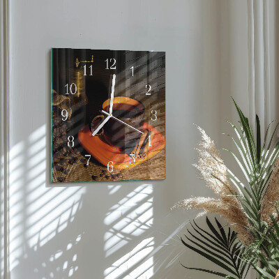 Orologio quadrato Caffè
