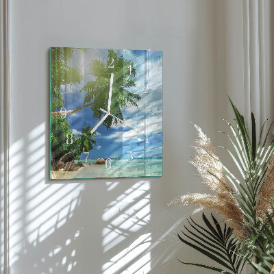 Orologio quadrato Isola delle palme