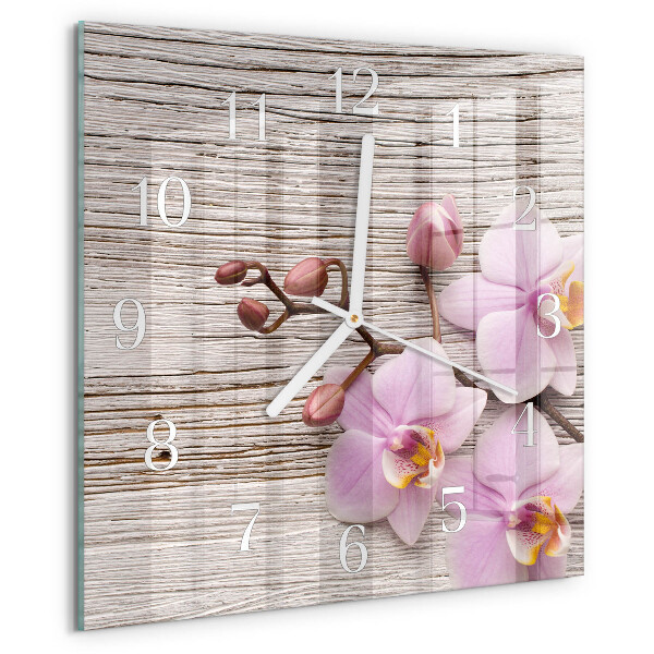 Orologio quadrato Orchidea