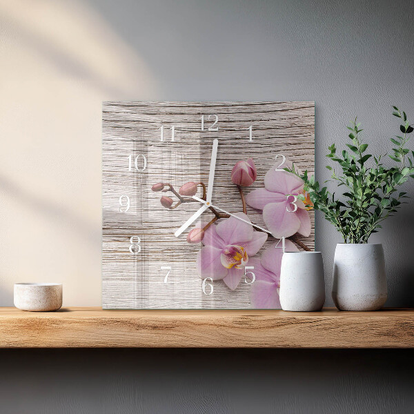 Orologio quadrato Orchidea