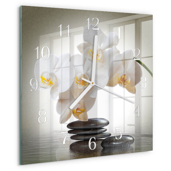 Orologio quadrato Orchidea