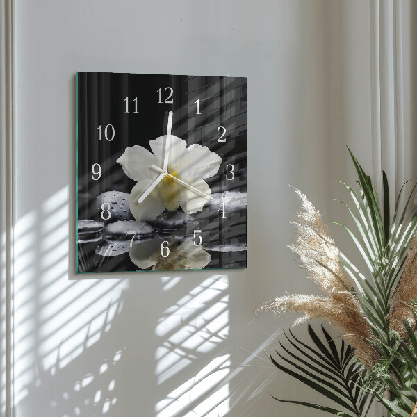 Orologio quadrato Pietre per orchidee
