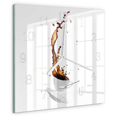 Orologio quadrato Caffè