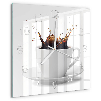 Orologio quadrato Caffè