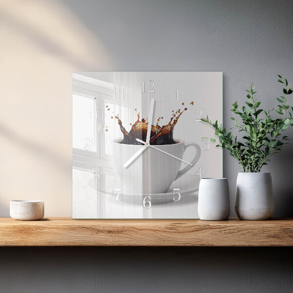 Orologio quadrato Caffè