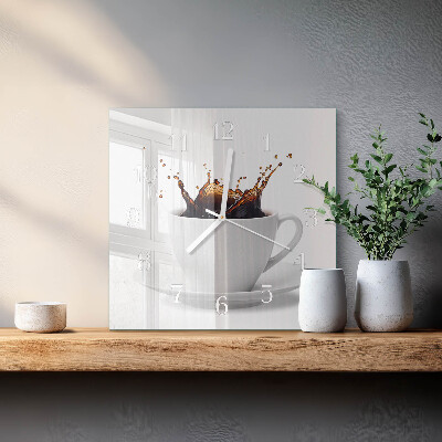 Orologio quadrato Caffè