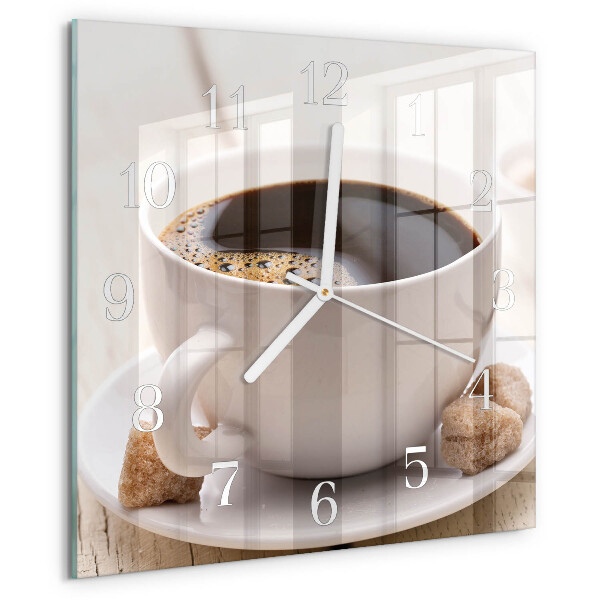 Orologio quadrato Caffè