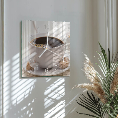 Orologio quadrato Caffè