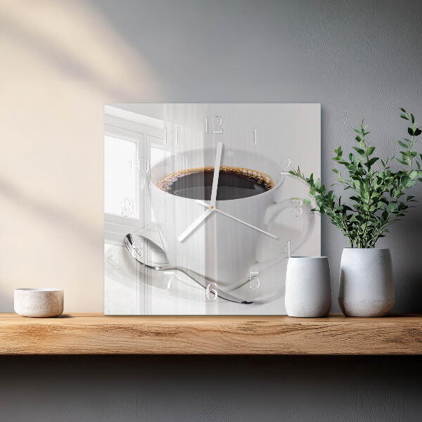 Orologio quadrato Caffè