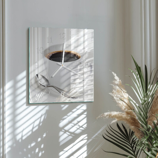 Orologio quadrato Caffè