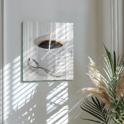 Orologio quadrato Caffè