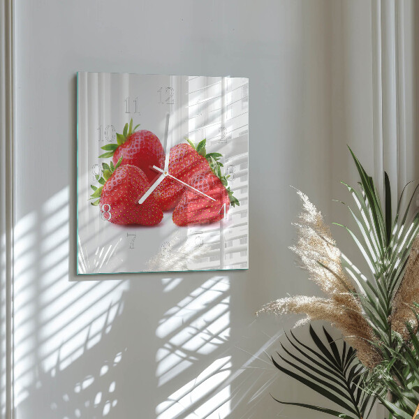 Orologio quadrato Fragole