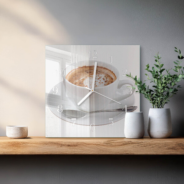 Orologio quadrato Caffè