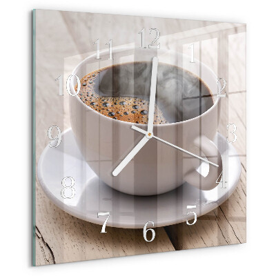 Orologio quadrato Caffè