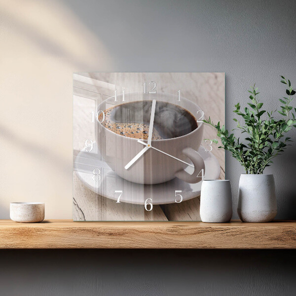 Orologio quadrato Caffè