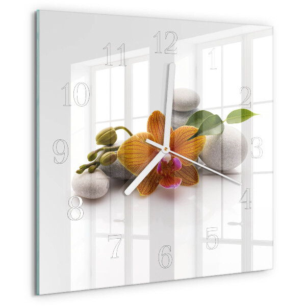 Orologio quadrato Orchidea