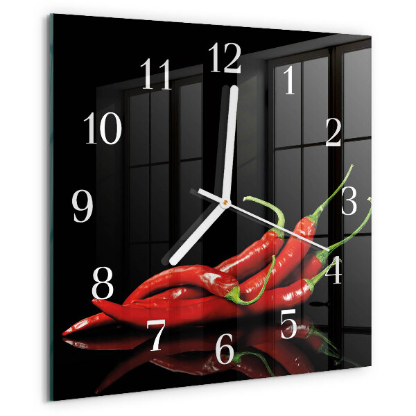 Orologio quadrato peperoncini