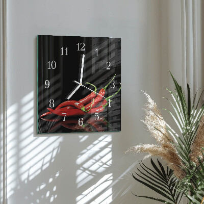 Orologio quadrato peperoncini