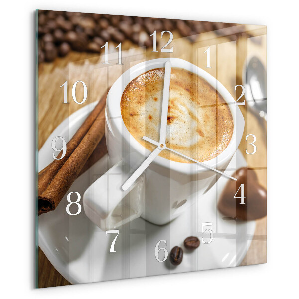 Orologio quadrato Caffè